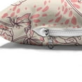 thumbnail image 4 of Floral Pet Bed, Romantic Rose Branches Feminine with Feathers and Splashes Girly Spring, Resistant Pad for Dogs and Cats Cushion with Removable Cover, 24" x 39", Eggshell Plum and Blush, by Ambesonne, 4 of 4