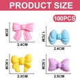thumbnail image 4 of 100 Uds. Bowknot DIY, dijes con parte posterior plana, para DIY, accesorio para manualidades con pinza para el pelo para cubierta de teléfono, morado, azul, rosa y amarillo, 4 of 5