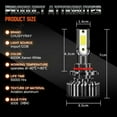 thumbnail image 4 of Compatible for Toyota 4Runner 2003 2004 2005 6x LED Headlight High/Low Beam+Fog Light Bulbs, 4 of 11