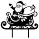 thumbnail image 2 of Estaca de Silueta Cola Decoración de Jardín Navidad Papá Noel, 2 of 8