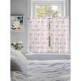 thumbnail image 3 of Valentine's Day 2 Panel Kitchen Curtains for Windows, Valentines Pink Love Heart Romantic Bathroom Privacy Curtain, Home Décor Window Treatment for Bedroom/Living Room 55"x45", 3 of 6