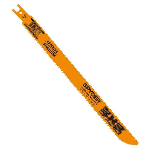 Spyder 3X3™ Double-Sided 10-Inch Advanced Demo Wood/Metal Cutting 8/10-TPI Reciprocating Saw Blade 200207