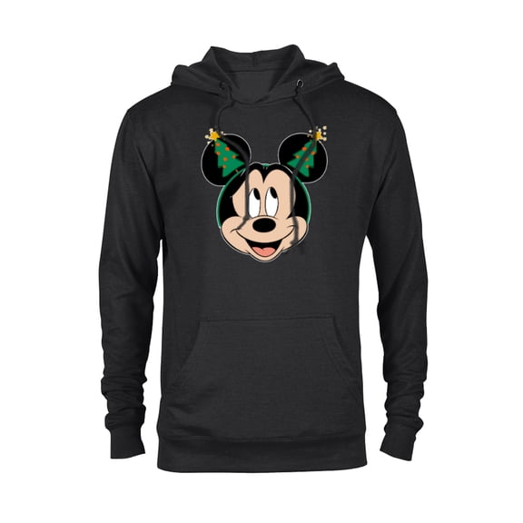 Disney Mickey Mouse Christmas Tree Holiday Headband - Pullover Hoodie for Adults - Customized-Black