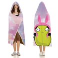 thumbnail image 3 of Kuchi Kopi Bob's Burgers Soft Wearable Blanket Hoodie Hooded Blanket Warm Decor Gift For Kids Adult For Sofa Bed Office, 3 of 7