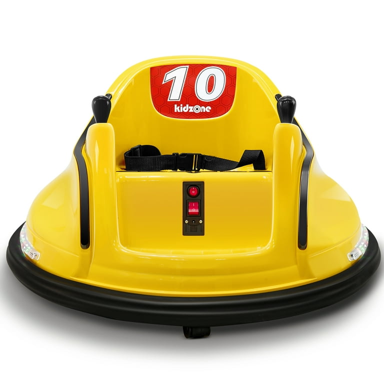 Kidzone DIY Race 00 99 6V Kids Toy Electric Ride On Bumper Car Vehicle Remote Control 360 Spin ASTM certified Yellow