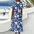 thumbnail image 7 of Womens Summer DressesShort Sleeve Wrap V-Neck Hight Waist Sundress A-Line Beach Vacation Dresses 2026, 7 of 7