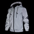 thumbnail image 6 of Somuwie Clearance Men's Reflective Hip Hop Dance Fluorescent Night Sports Zipper Hooded Jacket Coat /Jacket, 6 of 9