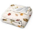 thumbnail image 4 of Fall Decor Fall Blanket Autumn Leaves Fleece Throw Blankets Soft Cozy Plush Warm Fall Leaf Harvest Blanket for Girls Kids Adults Couch Travel 50" X 60", 4 of 6