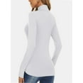 thumbnail image 4 of Women's Turtleneck Long Sleeve Shirts Casual Basic T Shirts Lightweight Base Layer Solid Slim Fit Tops, 4 of 6