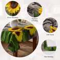 thumbnail image 5 of Sunflower Wooden Table Cloth Waterproof Tablecloths, Farmhouse Vintage Botanical Floral Tablecloth Dining Table Cover for Kitchen Party Tabletop Outdoor, Rectangle Tablecloth 54x108 Inch, 5 of 9
