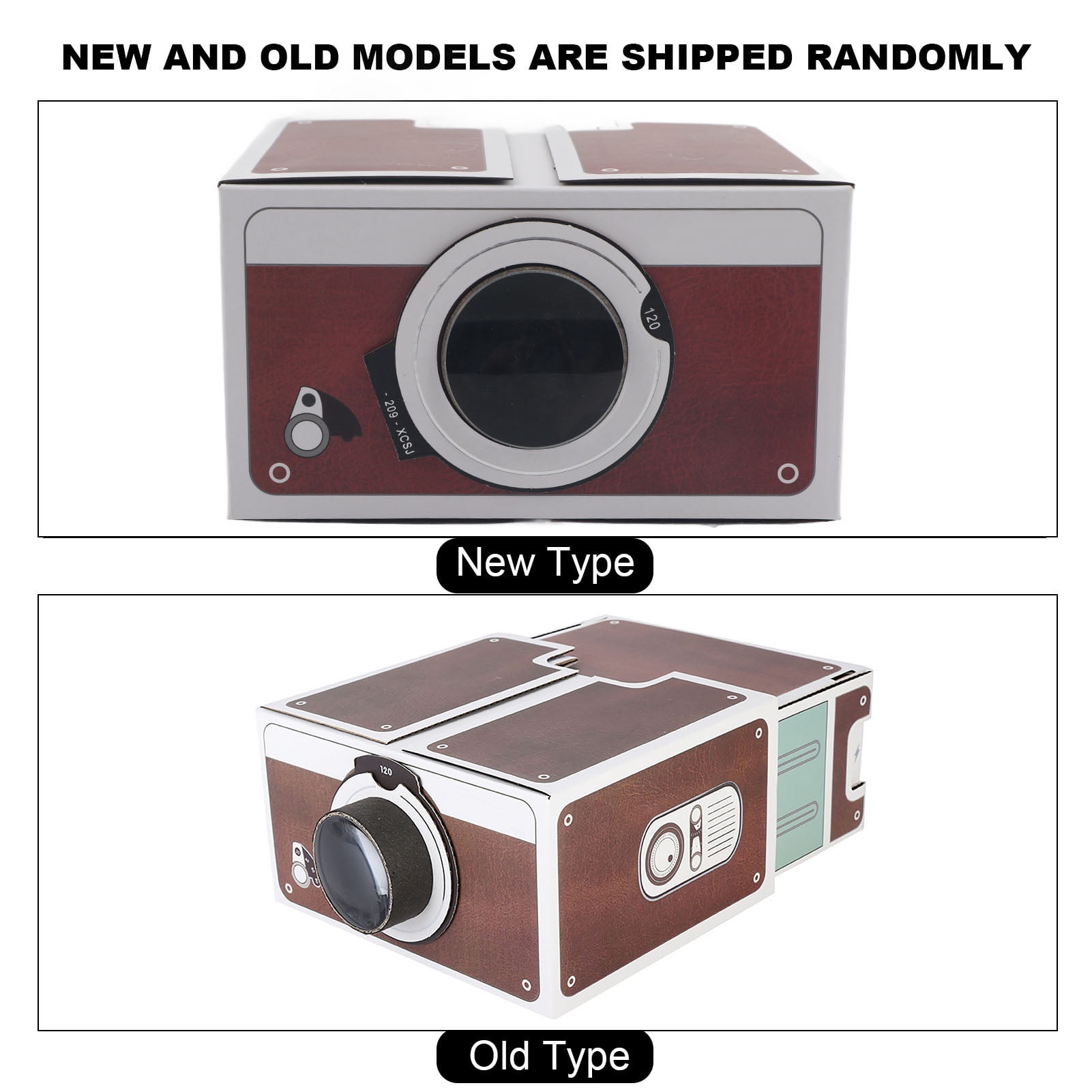 Diy Cardboard Smartphone Projector ,Mini Phone Projector, Portable Smart Mobile Phone Projector,Second-generation Home Cinema