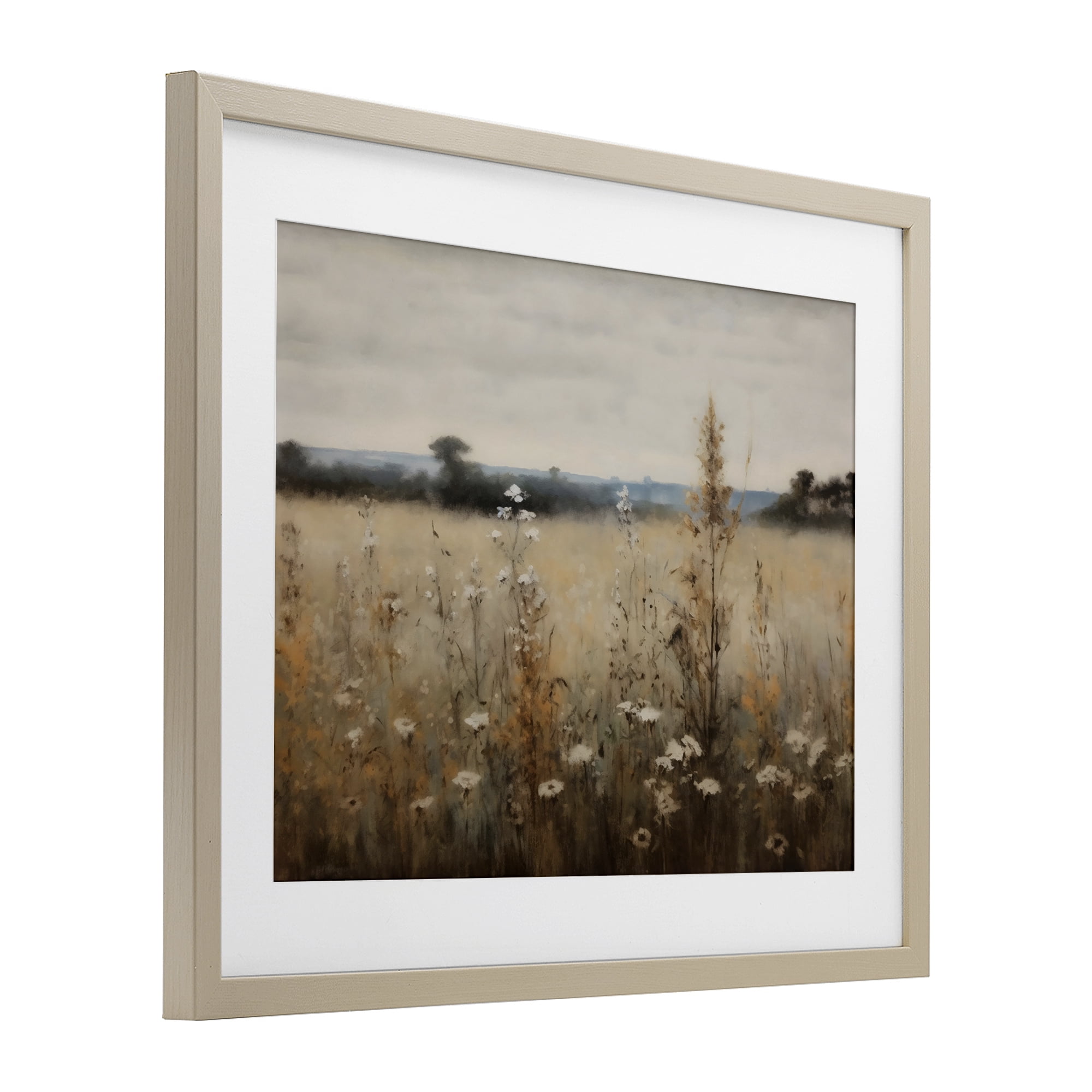 Stupell Industries Country Wildflowers in Misty Meadow Birch Framed Print Under Glass, design by Creative Studio