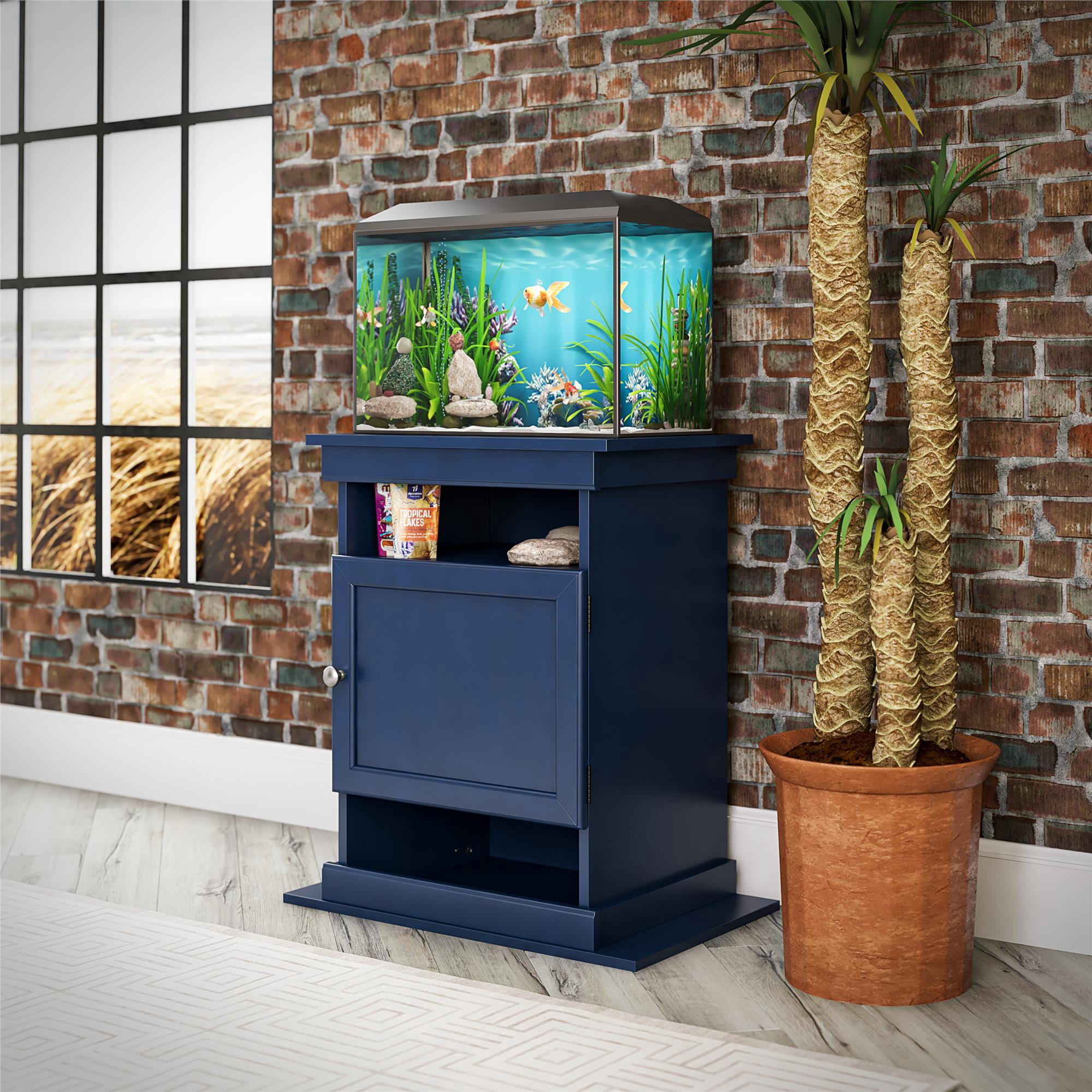 Flipper(tm) 10/20 Gallon Aquarium or Terrarium Tank Stand, Indigo Blue