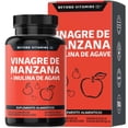 thumbnail image 1 of Vinagre De Manzana Con Inulina De Agave - 60 Cápsulas De 600 Mg | Sin Saborizante | Pastillas Vitaminas Mujer / Hombre - Candida Cleanse - Vinagre Manzana Capsulas - Apple Cider Vinegar, 1 of 8