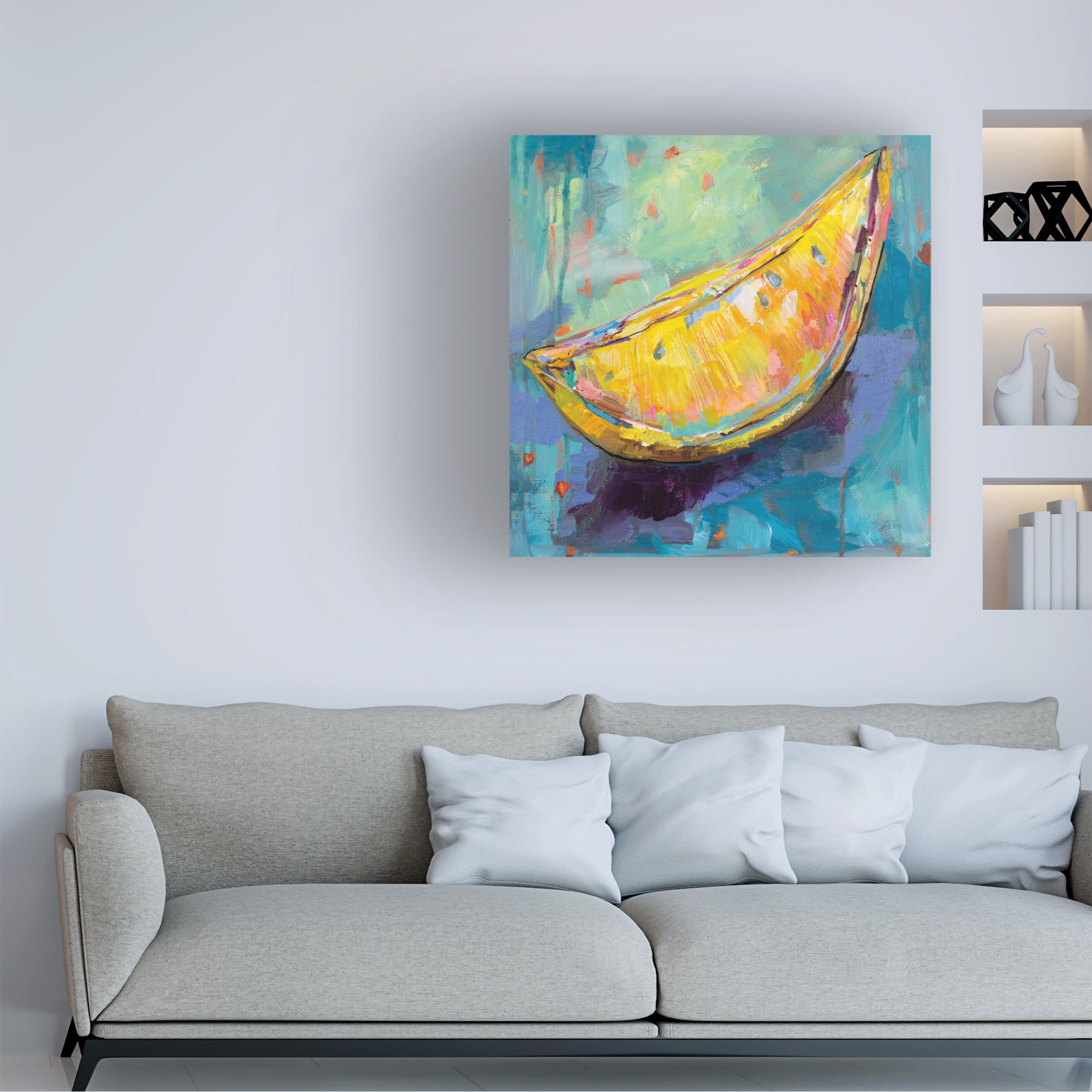 Jeanette Vertentes 'Lemon Wedge' Canvas Art
