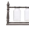 thumbnail image 2 of Benjara BM219135 Metal Bud Vase Holder with 3 Hanging Glass Bottles, Gray - Set of 2, 2 of 2