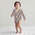 thumbnail image 4 of Xecao Plum Print Baby unisex-baby Cotton Long-sleeve Bodysuits-3 Months, 4 of 6
