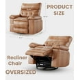 thumbnail image 2 of 27" Oversized Massage Recliner Chair with Vibrating & Heating, PU Leather, 2 of 7