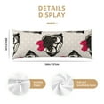 Body Pillow Cover funny dog Pug red bow glasses Super Soft Body