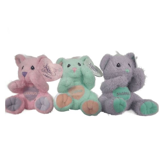 2000 Precious Moments "Loving, Caring, Sharing" Set of 3 Bears 6 Inch