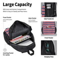 thumbnail image 6 of Naloa USA Colors Stripes Print Large Capacity Backpack Lunch Bag Pencil Case Combination 3 Piece Set for Student, 6 of 8