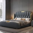 thumbnail image 3 of Nordic Luxury Kids Double Bed Wood High End King Size Frame Double Bed Headboard Girl Lit Deux Place Furniture For Bedroom My Lux Decor Round, 3 of 10