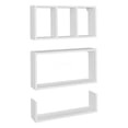 thumbnail image 2 of Modern Floating Shelves Set of 3, White Wall Mounted Shelves for Living Room, Bedroom, Office Decor and Storage, Space Saving Display Shelves, 2 of 7