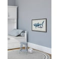 thumbnail image 4 of Marmont Hill White Dotted Shark Framed Wall Art, 4 of 6