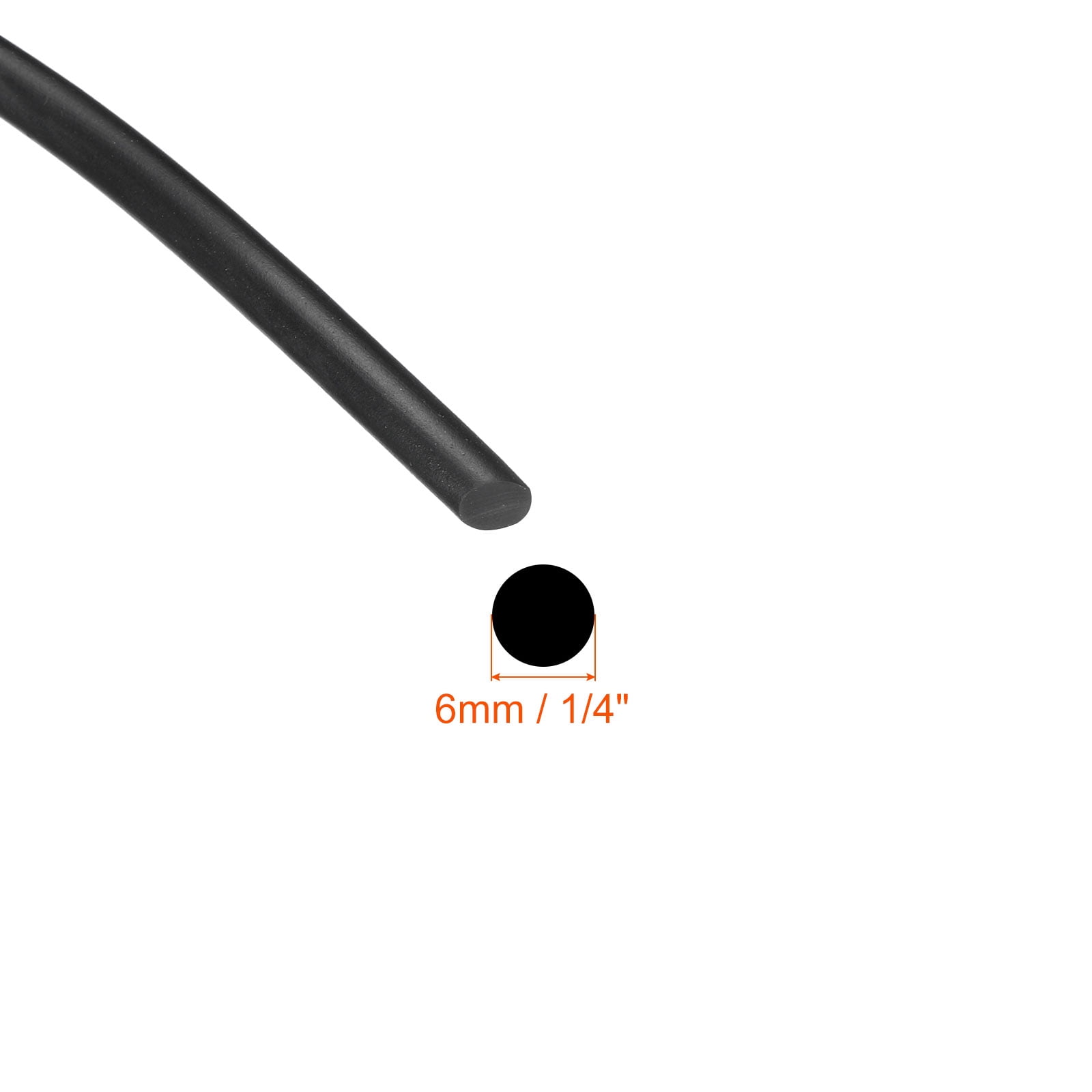 Unique Bargains Nitrile Rubber Round Seal Strip for DIY Gasket 6mmx6m