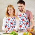 thumbnail image 3 of Pioneer Flower Floral Print Pattern Apron for Women and Men, Cotton Linen Waterproof with Pockets, Adjustable, 33x27 Inch for Kitchen, Gardening, BBQ, Salon, 3 of 6