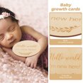 thumbnail image 2 of 2Pcs Creative Baby Growth Commemorative Cards Wooden Growth Milestone Cards, 2 of 8