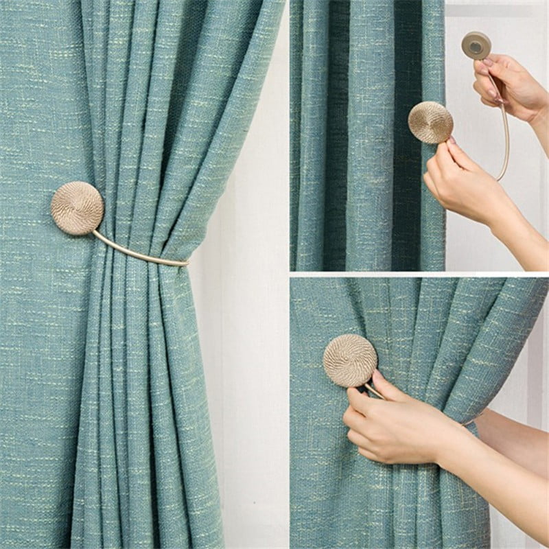 Tieback Curtain Magnetic Flower Buckles Holder Clip Strap For Home Window Decors 