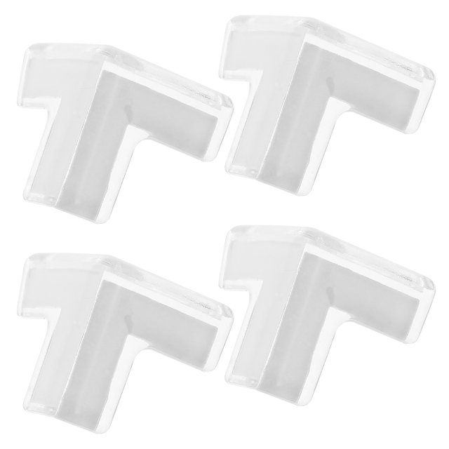 4 protectores de esquinas transparentes para muebles, protectores de seguridad para niños, protectores de bordes a prueba de bebés para mesas, escritorios y tocadores.