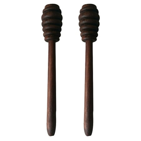

NUOLUX 2pcs Honey Stirrer Sticks Wood Honey Dipper Wands Honey Stirring Wands (Coffee)