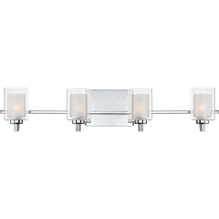 Large Four Light Vanity - Atlin Designs 4 Light LED Vanity Light in Polished Chrome