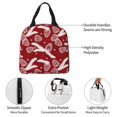 thumbnail image 4 of KLL Christmas Holiday Pinecone Print Insulated Lunch Bag Women, Reusable Cute Tote Lunch Box for Adult & Men, Leakproof Cooler Lunch Bags for Work Office Travel Picnic, 4 of 6