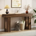 thumbnail image 3 of Resenkos 63" Farmhouse Console Table, Extra Long Narrow Sofa Table Behind Couch, Rustic Wood Entryway Table for Hallway & Living Room, Rustic Brown, 3 of 8