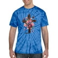 thumbnail image 2 of Wild Bobby, Cross with Flowers and Butterflies, Inspirational/Christian, Tie-Dye Tees, Spiral Royal, Small, 2 of 3