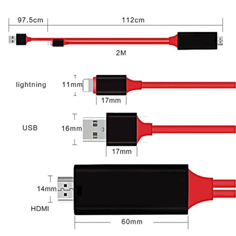 HDMI Cable to TV for iPhone, Digital 