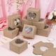 thumbnail image 5 of 20 cajas de regalo con forma de corazón y ventana transparente, 9,9 x 9,9 x 6,4 cm. Cajas cuadradas de cartón kraft para jabón, dulces y pasteles, ideales para Navidad, bodas y fiestas., 5 of 6