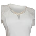 thumbnail image 2 of eVogues Plus size Lace Yoke Peplum Dress White, 2 of 4