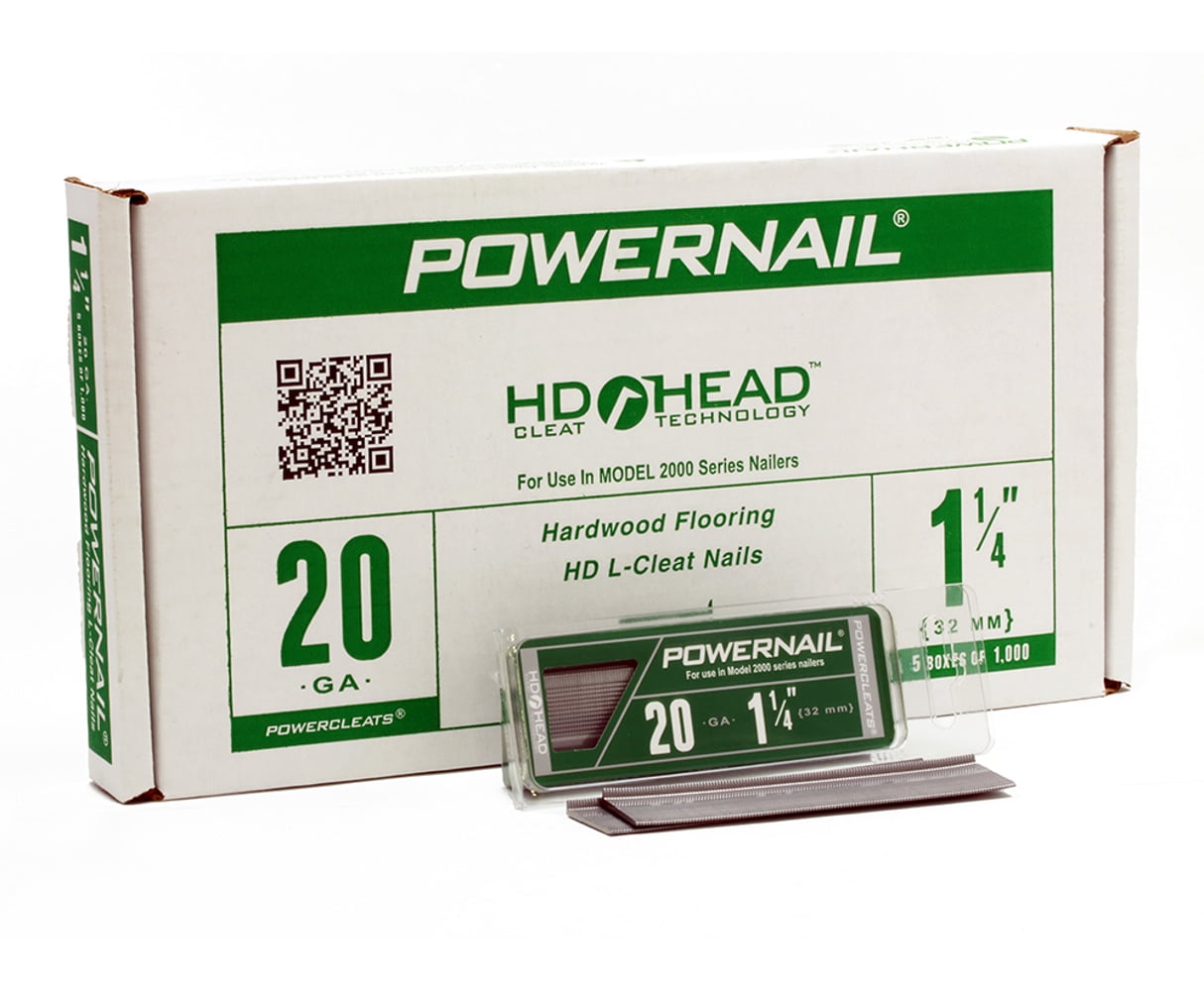 POWERNAIL 20Gauge 1.25Inch LType Flooring Cleat Nail L125205