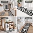 thumbnail image 5 of Black Daisy Flower Pattern Kitchen Rugs Sets Of 3,Kitchen Runner Rugs Non Skid Washable,Decorative Kitchen Floor Mats for Kitchen,Sink,Laundry,17"x30"+ 17"x47" + 17"x59", 5 of 6