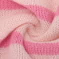 thumbnail image 6 of Womens Long Sleeve Fall Dresses Ladies New V-neck Long Sleeve Sweater Striped Loose Casual Knitted Dress,Pink,L, 6 of 8