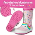 thumbnail image 7 of Kushyshoo Rubber Kids Rain Boots Pink Unicorn Rain Boots for Little Girls Sizes 11, 7 of 7