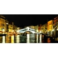 thumbnail image 2 of Bolokofsky, Ronald 32x18 White Modern Wood Framed Museum Art Print Titled - Rialto Bridge At Night, 2 of 4