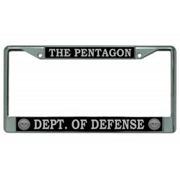 The Pentagon Dept. Of Defense Chrome License Plate Frame