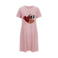 thumbnail image 1 of RXMEKW Chemise de Nuit à Manches Courtes Surdimensionnée pour Femmes avec Imprimé Poitrine en Polyester Spandex, 1 of 7