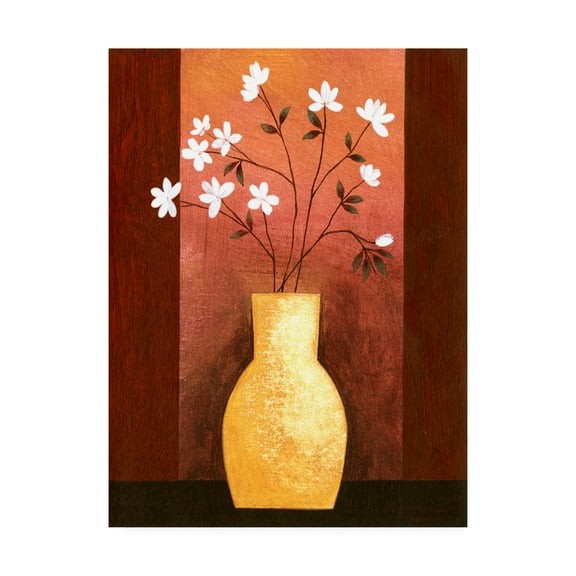Trademark Fine Art 'Jug Floor Vase On Burgundy' Canvas Art by Pablo Esteban