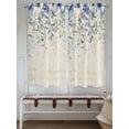 thumbnail image 5 of Blue Eucalyptus Leaves Living Room Curtains 72 Inches length, Farmhouse Retro Botanical Floral Window Treatment Curtain Drapes, Light Filtering Drapes for Bedroom Laundry Room, 52"x72", 2 Panels, 5 of 7